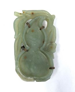 Small Jade Double Gourd-Form Inkstone.
