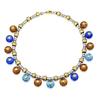Marina B. Multi-Colored Bead Necklace
