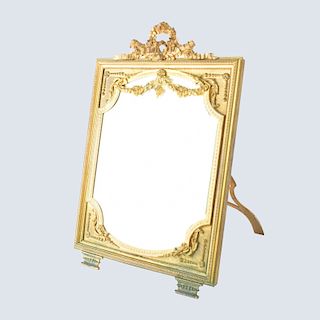French Gilt Bronze Mirror