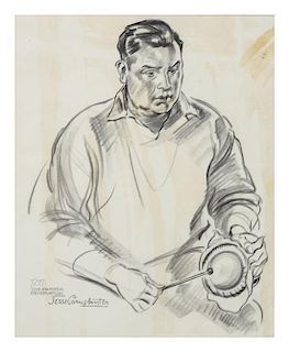 Cyrus Leroy Baldridge, (American, 1889-1977), Jesse Cornplanter, circa 1925 together with Still Life on Table Top, artist unknow