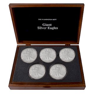 Ten 1/2 lb Silver Proof Rounds