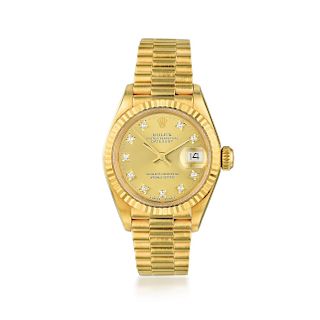 Rolex Ladies Datejust Ref. 69178 in 18K Gold with Diamond Dial