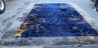 Large Art Deco Finely Hand Woven Chinese Carpet.