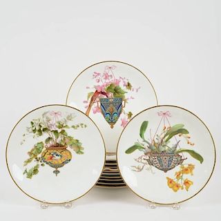 Fine set (12) Mintons porcelain cabinet plates