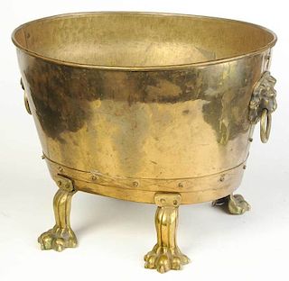 Regency Style Brass Kindling Bucket