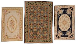 Two Needlepoint Rugs and an Aubusson Tapestry