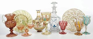 10 Pieces Venetian Glass