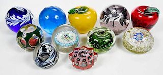 11 Assorted Glass Paperweights