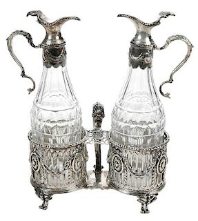 English Silver and Cut Glass Decanter