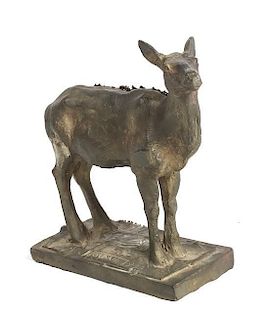 Adrien Alexandre Voisin, (American, 1890-1979), Calf Elk, 1938 (Unfinished)