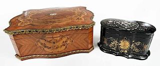 Two Decorated Inlaid Boxes