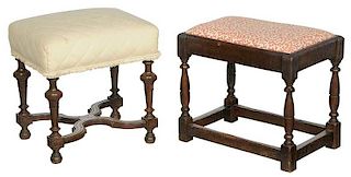 Two William and Mary Style Footstools