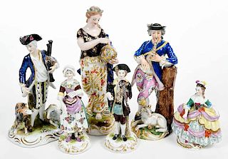 Six 19th Century Porcelain Figurines