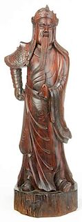 Large Chinese Carved Figure of Immortal Elder