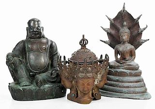 Three Chinese Figural Bronzes