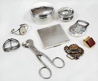 36 Metal Items including Silver