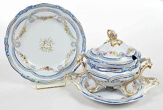 Gilt and Paint Decorated Porcelain Tureen