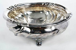 Large German Silver Footed Bowl