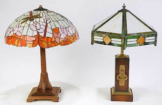 Two Arts and Crafts Style Table Lamps