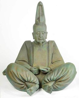Chinese Bronze Figure of Seated Immortal