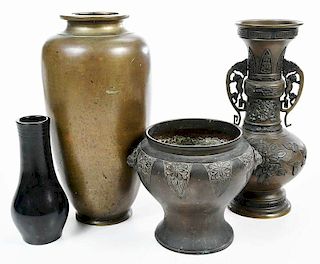 Four Asian Bronze Vases