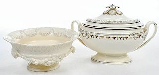 Wedgwood Creamware Centerpiece Bowl and Tureen