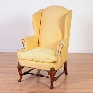 Queen Anne style wing chair by Baker, Knapp & Tubbs