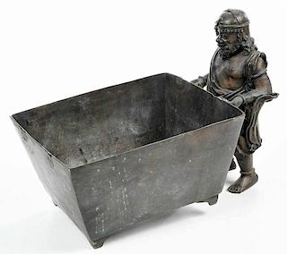 Asian Bronze Figural Planter