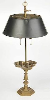 Bronze Bouillotte Lamp with Tole Shade