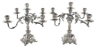 Pair of Silver Plate Candelabra