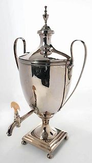 English Silver-Plate Hot Water Urn