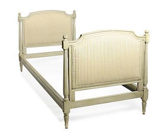A Louis XVI Style Painted Day Bed, Height 35 1/2 x width 80 x depth 35 1/2 inches.