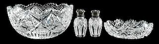 Four Cut Glass Table Items, J. Hoare, Hawkes