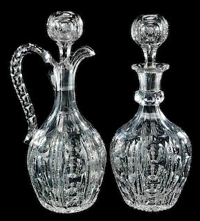 Pair Cut Glass Pairpoint Decanters