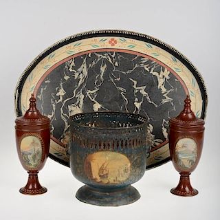 Group English and French toleware