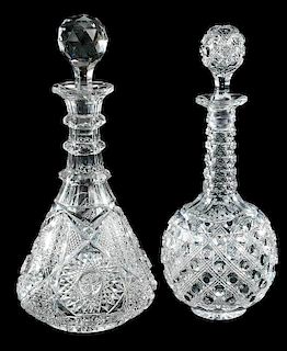 Two Cut Glass Decanters