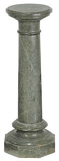 Empire Style Column-Form Marble Pedestal