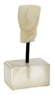 Cycladic Marble Head on Stand
