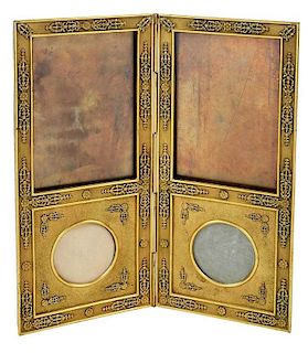 French Gilt Bronze Double Photograph Frame