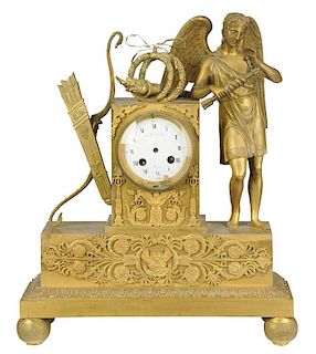 Tiffany & Co. Gilt Bronze Mantel Clock