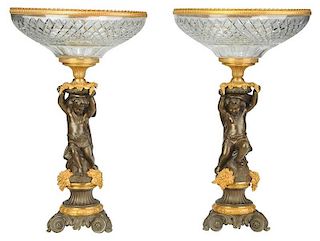 Pair Louis Philippe Style Gilt Bronze Tazzas