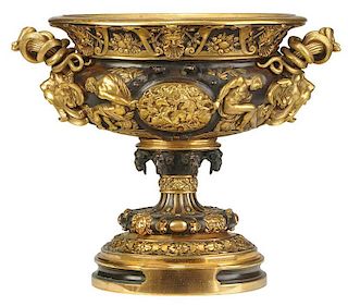 Neoclassical Style Gilt Bronze Center Urn