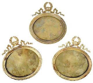40 French Oval and Small Round Bronze Frames