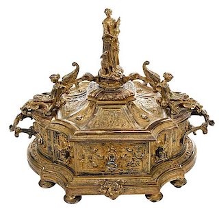 Louis XV Style Gilt Bronze Jewelry Casket