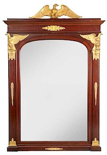 Monumental Napoleon III Mahogany Mirror