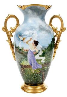 Signed Hand Painted Limoges Vase