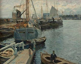 Ulrich Hubner
(German, 1872-1932)
Hambourg Harbor