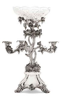 A Victorian sterling silver epergne, Macrae