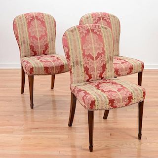 Set (3) Sheraton mahogany side chairs