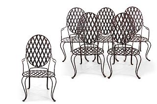 A set of six Rose Tarlow large garden chairs